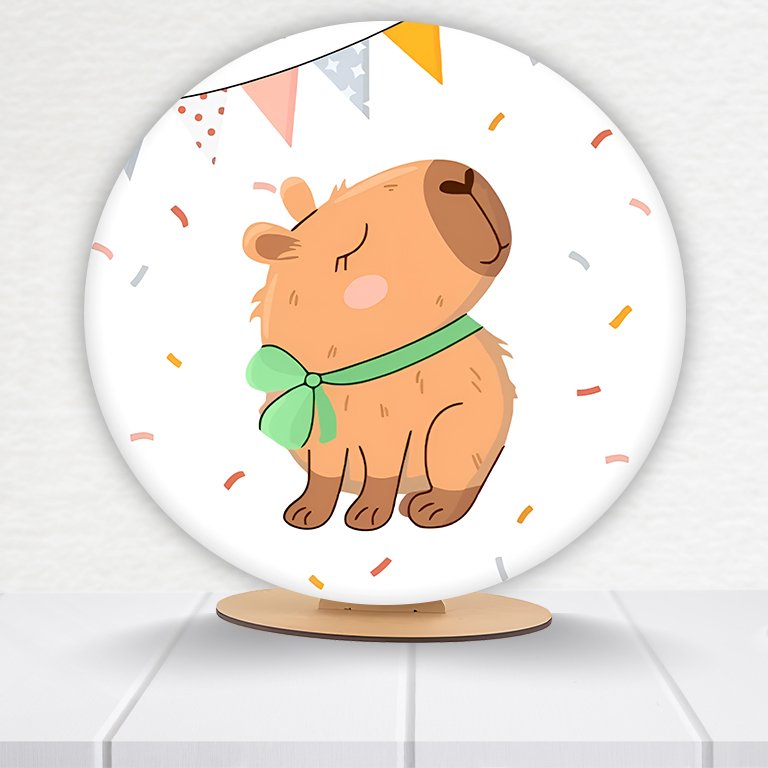 Painel Redondo Capivara 50x50cm