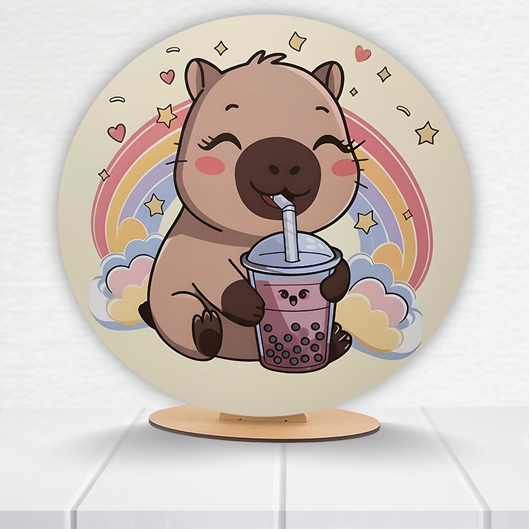 Painel Redondo Capivara 50x50cm - Imagem 8