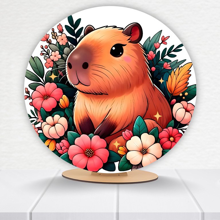 Painel Redondo Capivara 50x50cm - Imagem 15