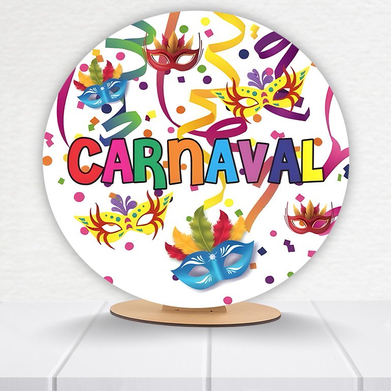 Painel Redondo Carnaval 50x50cm - Imagem 4