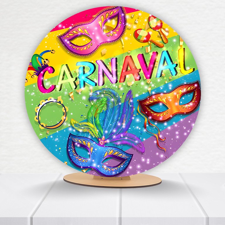 Painel Redondo Carnaval 50x50cm