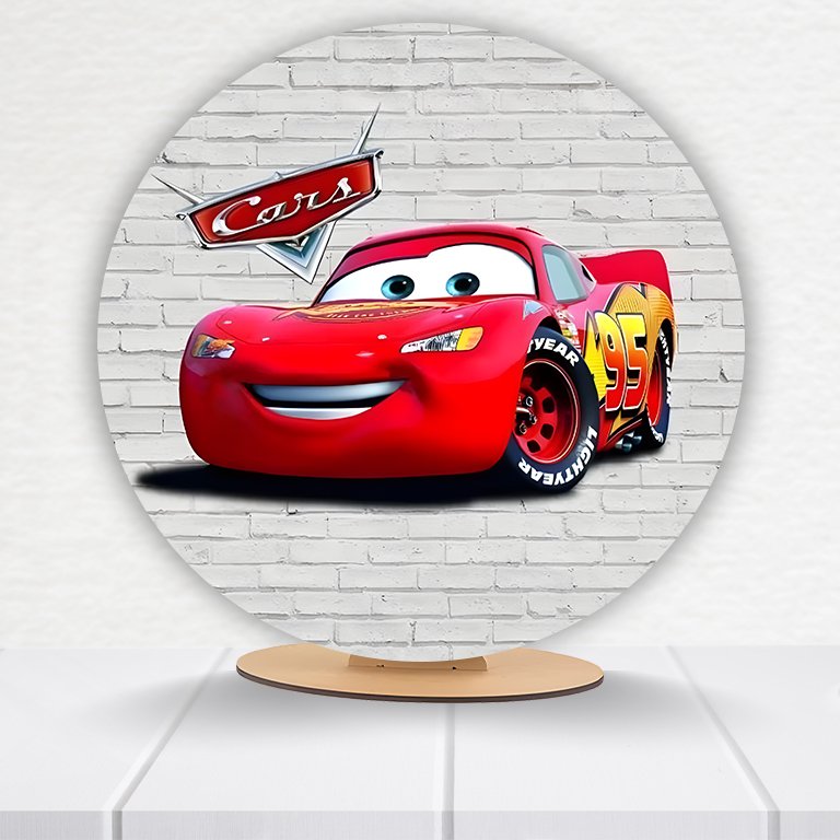 Painel Redondo Carros Pixar 50x50cm - Imagem 8