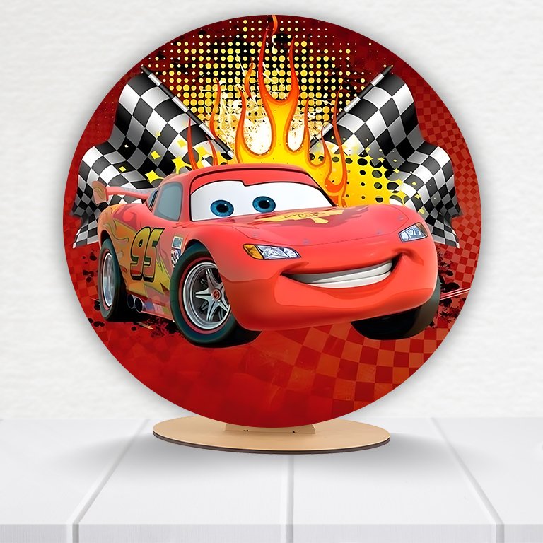Painel Redondo Carros Pixar 50x50cm - Imagem 11