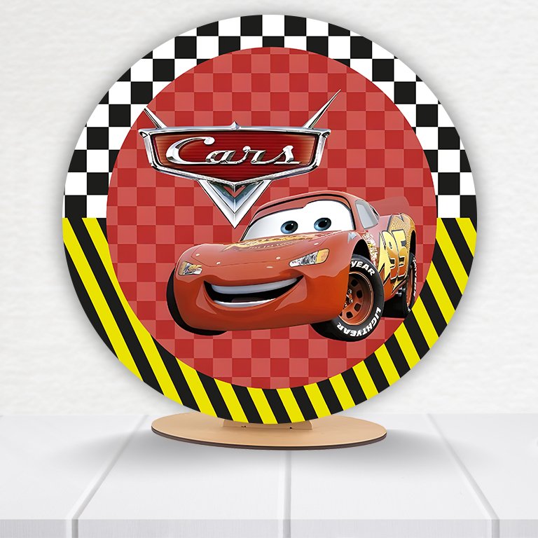 Painel Redondo Carros Pixar 50x50cm - Imagem 9