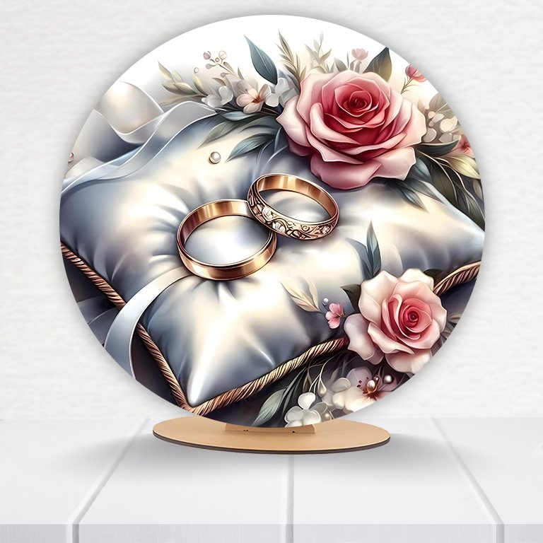 Painel Redondo Casamento 50x50cm - Imagem 6
