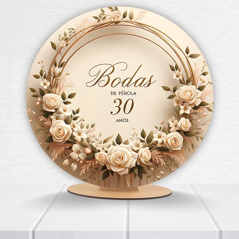 Painel Redondo Casamento 50x50cm - Imagem 8