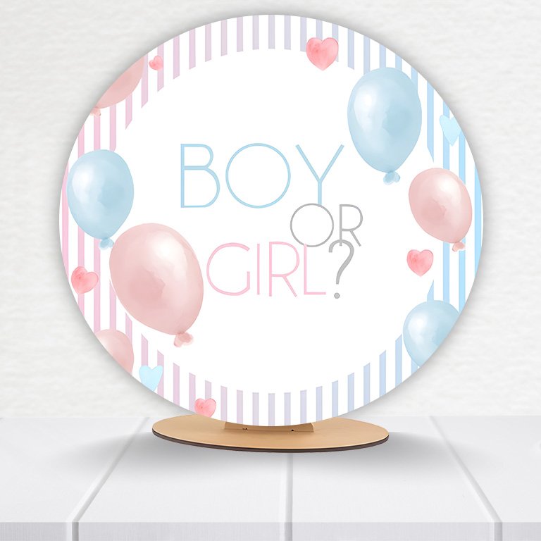 Painel Redondo Chá Revelação 50x50cm - Imagem 7