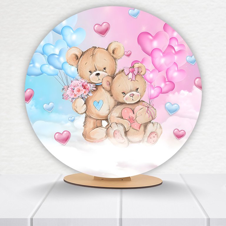 Painel Redondo Chá Revelação 50x50cm - Imagem 12