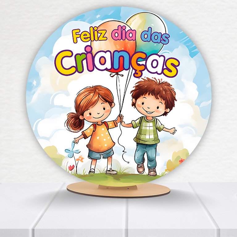 Painel Redondo Dia Das Crianças 50x50cm - Imagem 8