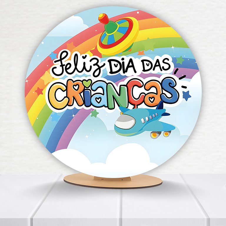 Painel Redondo Dia Das Crianças 50x50cm - Imagem 4