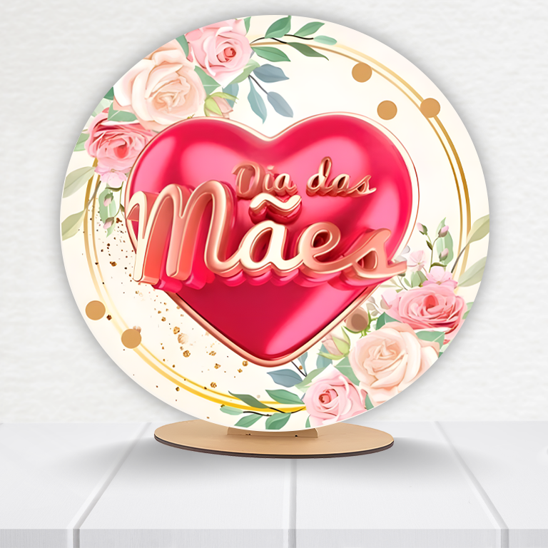 Painel Redondo Dia Das Mães 50x50cm - Imagem 1