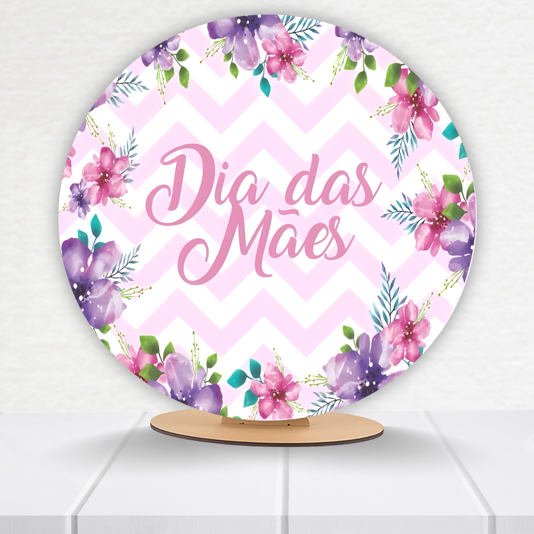 Painel Redondo Dia Das Mães 50x50cm - Imagem 2