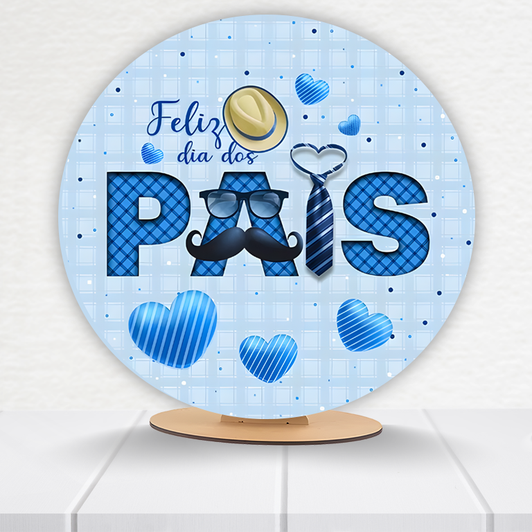 Painel Redondo Dia Dos Pais 50x50cm - Imagem 5