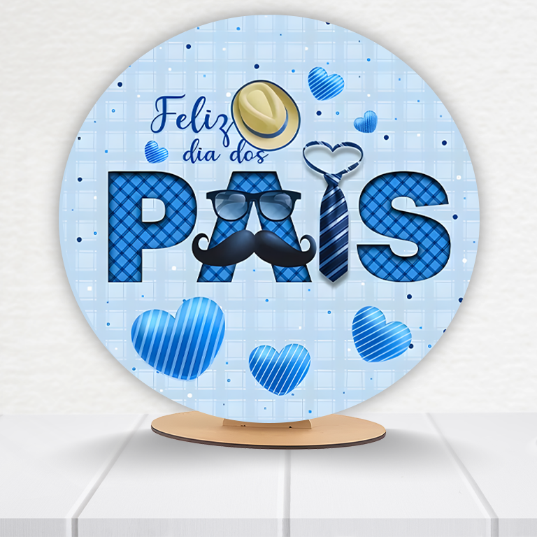 Painel Redondo Dia Dos Pais 50x50cm - Imagem 10