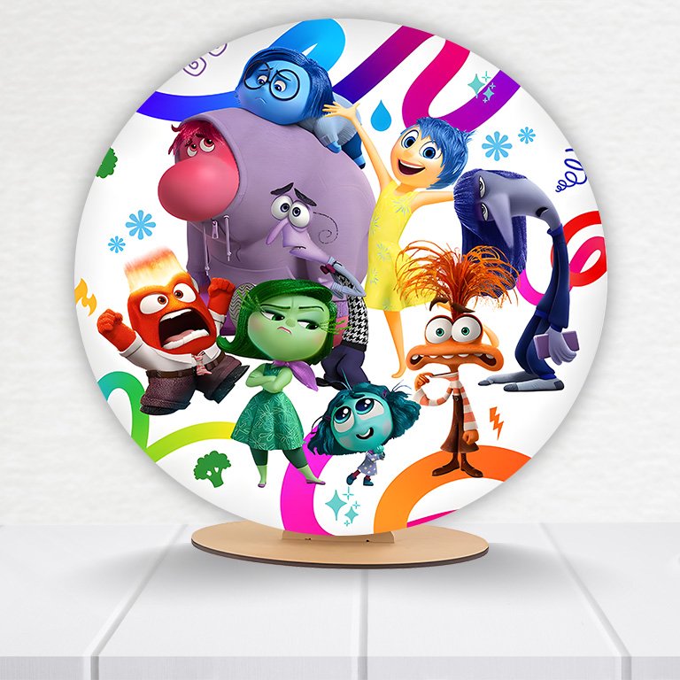 Painel Redondo Divertidamente 50x50cm - Imagem 5