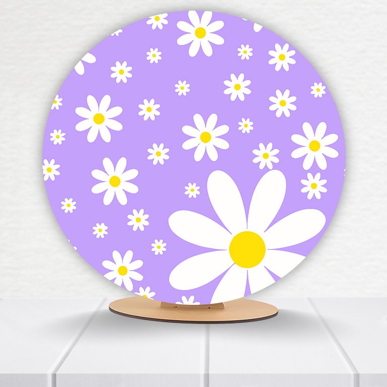 Painel Redondo Flores 50x50cm - Imagem 19