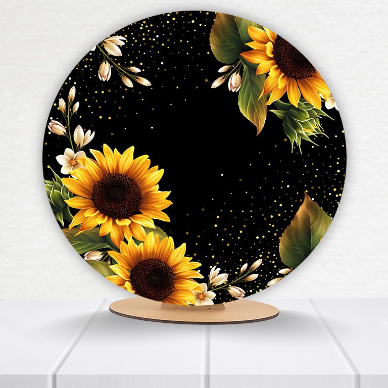 Painel Redondo Flores 50x50cm - Imagem 15