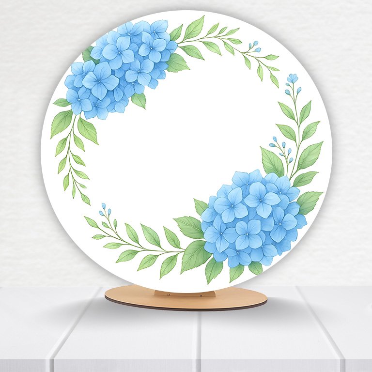 Painel Redondo Flores 50x50cm  PAINEL845 - Imagem 18