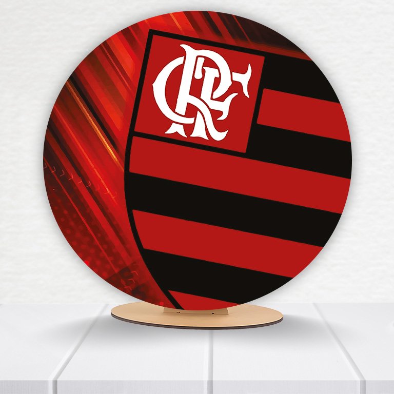 Painel Redondo Flamengo 50x50cm  PAINEL945 - Imagem 4