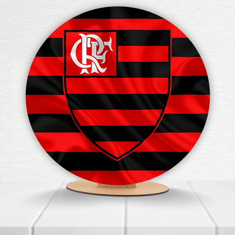 Painel Redondo Flamengo 50x50cm  PAINEL945 - Imagem 9