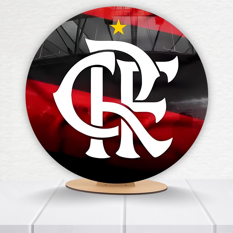 Painel Redondo Flamengo 50x50cm  PAINEL945 - Imagem 13