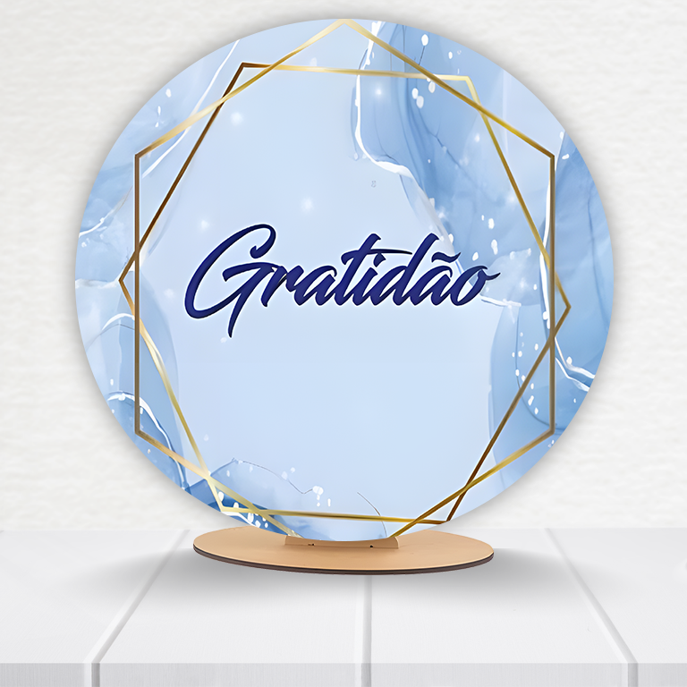 Painel Redondo Gratidão 50x50cm  PAINEL592 - Imagem 19