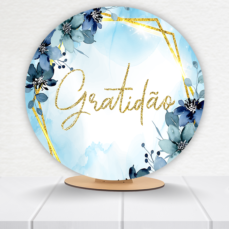 Painel Redondo Gratidão 50x50cm  PAINEL592 - Imagem 18