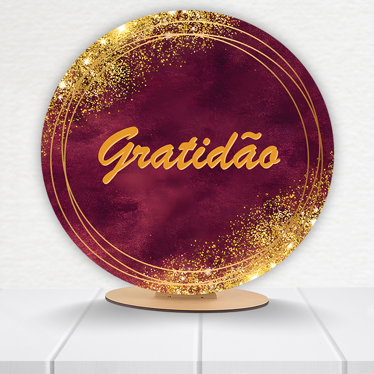 Painel Redondo Gratidão 50x50cm  PAINEL854 - Imagem 10