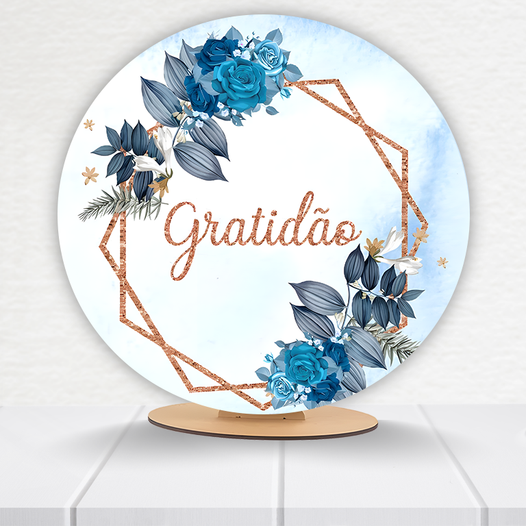 Painel Redondo Gratidão 50x50cm  PAINEL854 - Imagem 11