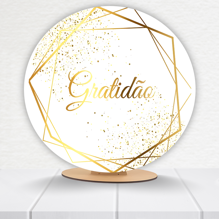 Painel Redondo Gratidão 50x50cm  PAINEL854 - Imagem 19