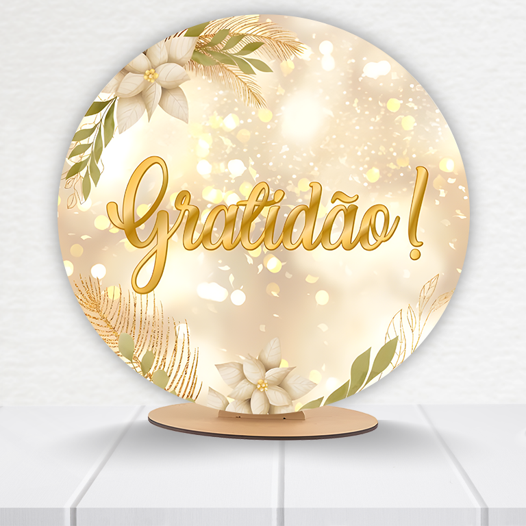Painel Redondo Gratidão 50x50cm  PAINEL628 - Imagem 6