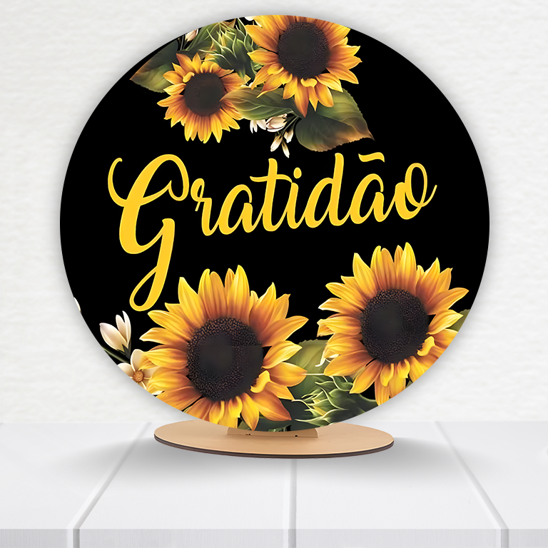 Painel Redondo Gratidão 50x50cm  PAINEL245 - Imagem 2