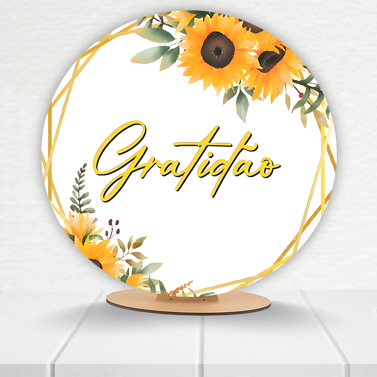 Painel Redondo Gratidão 50x50cm  PAINEL245 - Imagem 15