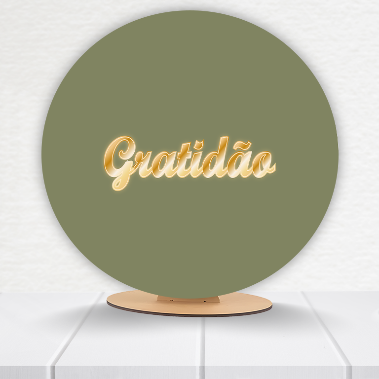 Painel Redondo Gratidão 50x50cm  PAINEL245 - Imagem 5