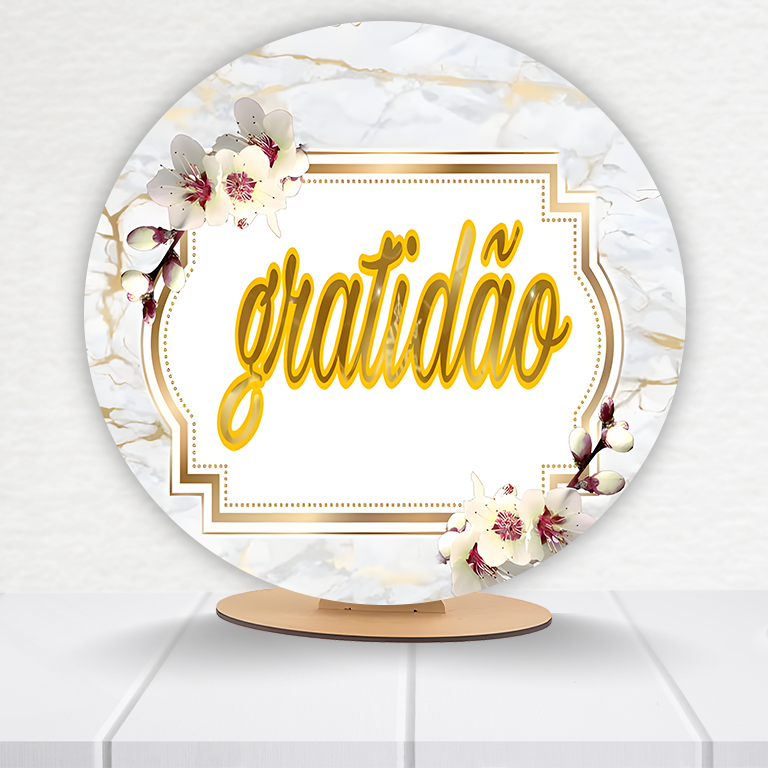 Painel Redondo Gratidão 50x50cm  PAINEL245 - Imagem 13