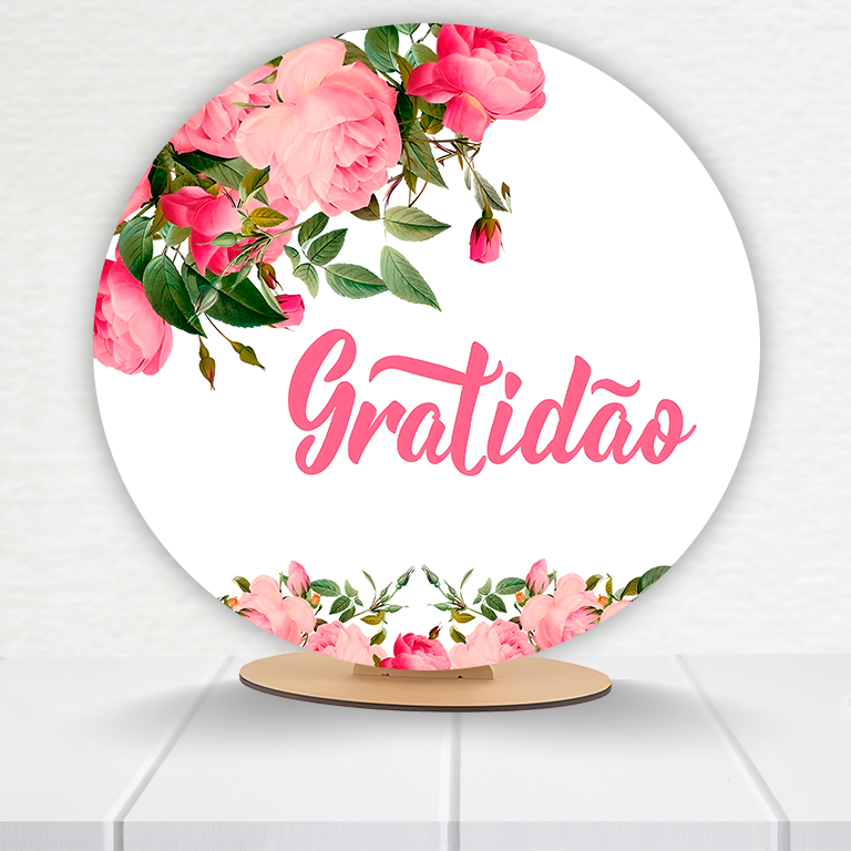 Painel Redondo Gratidão 50x50cm  PAINEL164 - Imagem 7