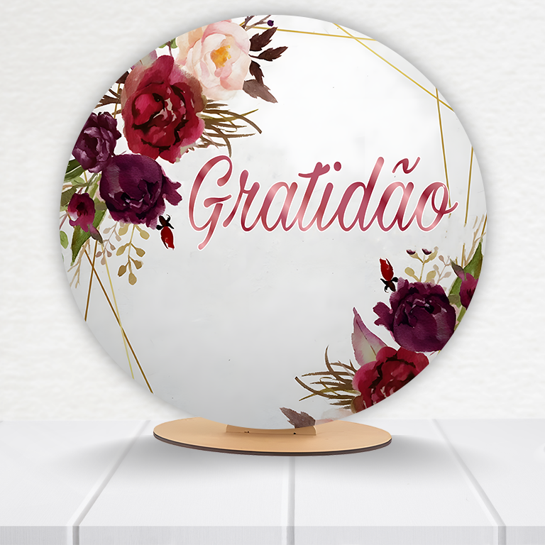 Painel Redondo Gratidão 50x50cm  PAINEL164 - Imagem 6