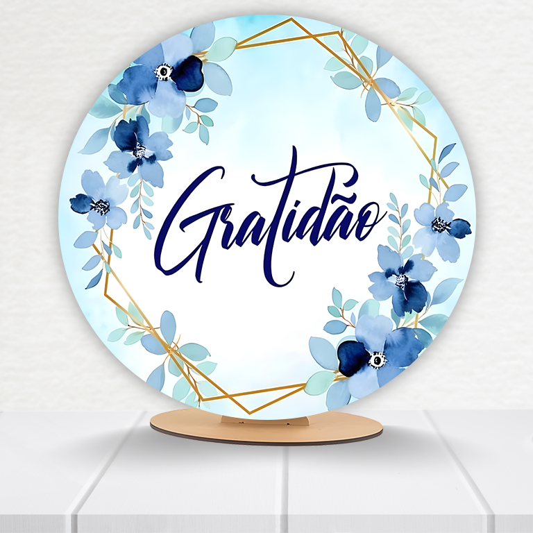 Painel Redondo Gratidão 50x50cm  PAINEL164 - Imagem 3