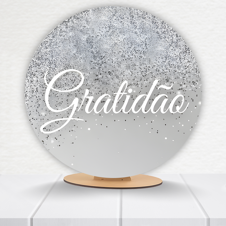 Painel Redondo Gratidão 50x50cm  PAINEL164 - Imagem 11