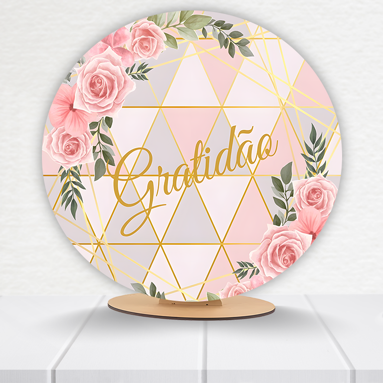 Painel Redondo Gratidão 50x50cm  PAINEL057 - Imagem 2