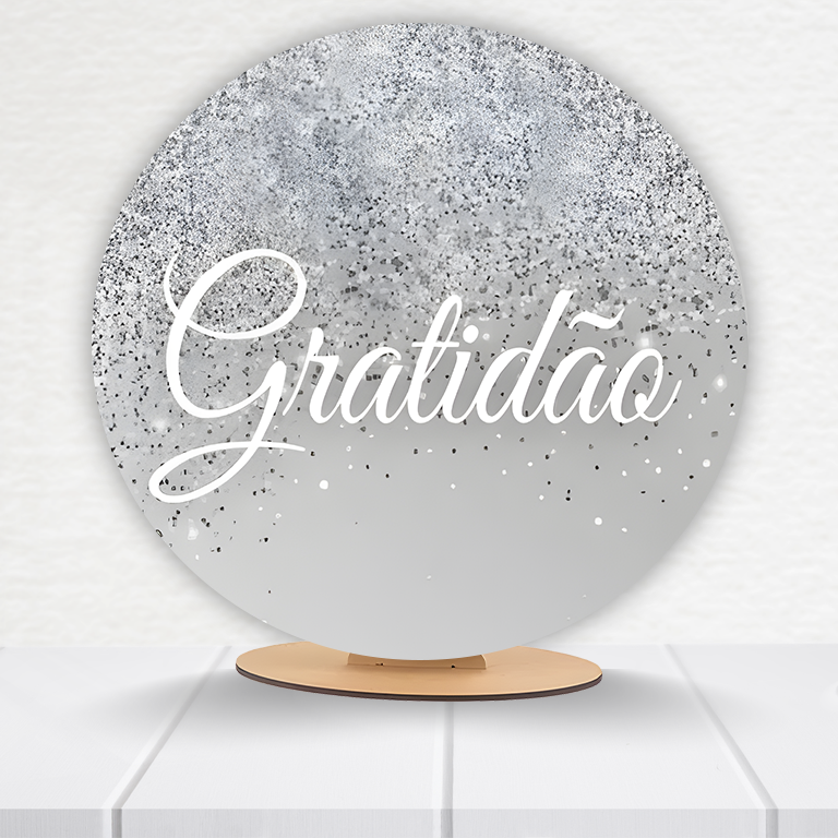 Painel Redondo Gratidão 50x50cm  PAINEL057 - Imagem 3