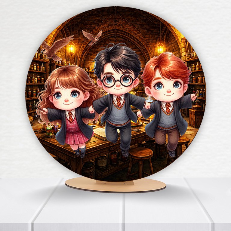 Painel Redondo Harry Potter 50x50cm  PAINEL053 - Imagem 4