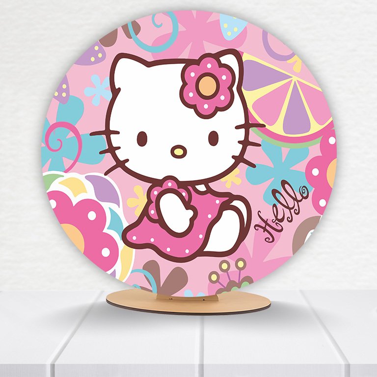 Painel Redondo Hello Kitty 50x50cm  PAINEL960 - Imagem 17