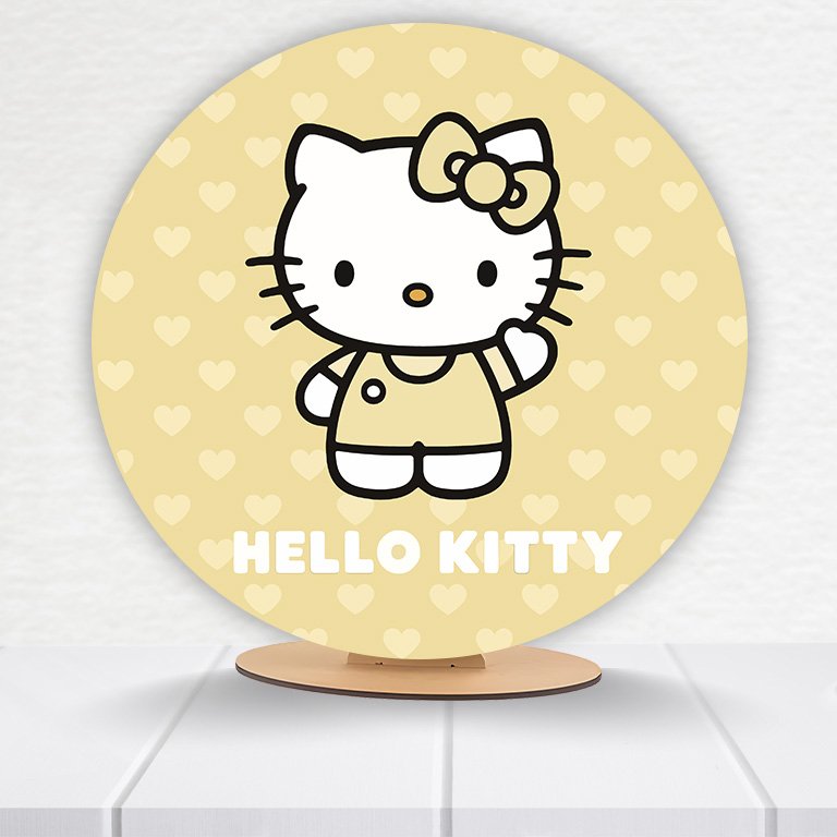 Painel Redondo Hello Kitty 50x50cm  PAINEL960 - Imagem 2