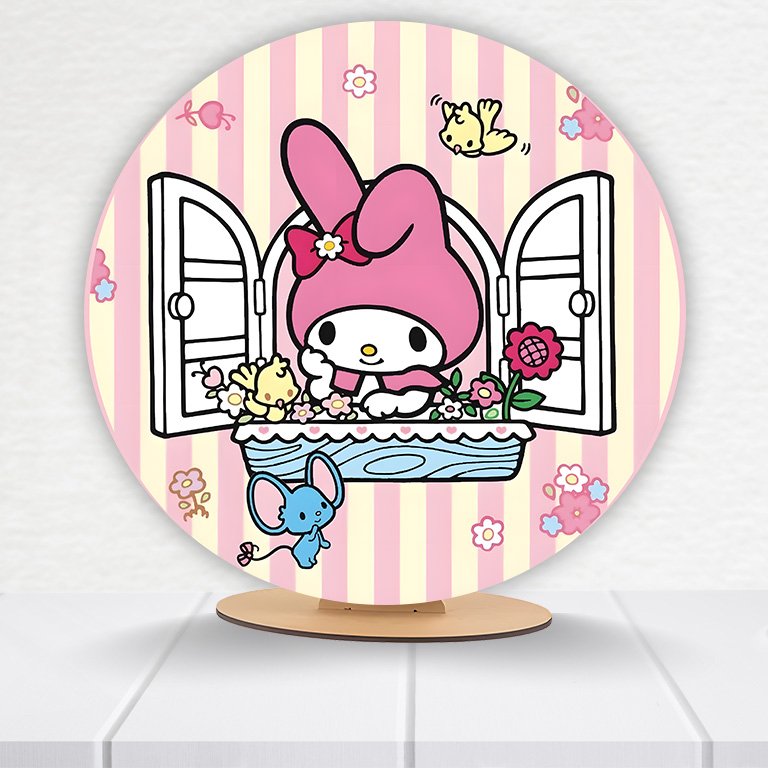 Painel Redondo Hello Kitty 50x50cm - Imagem 19