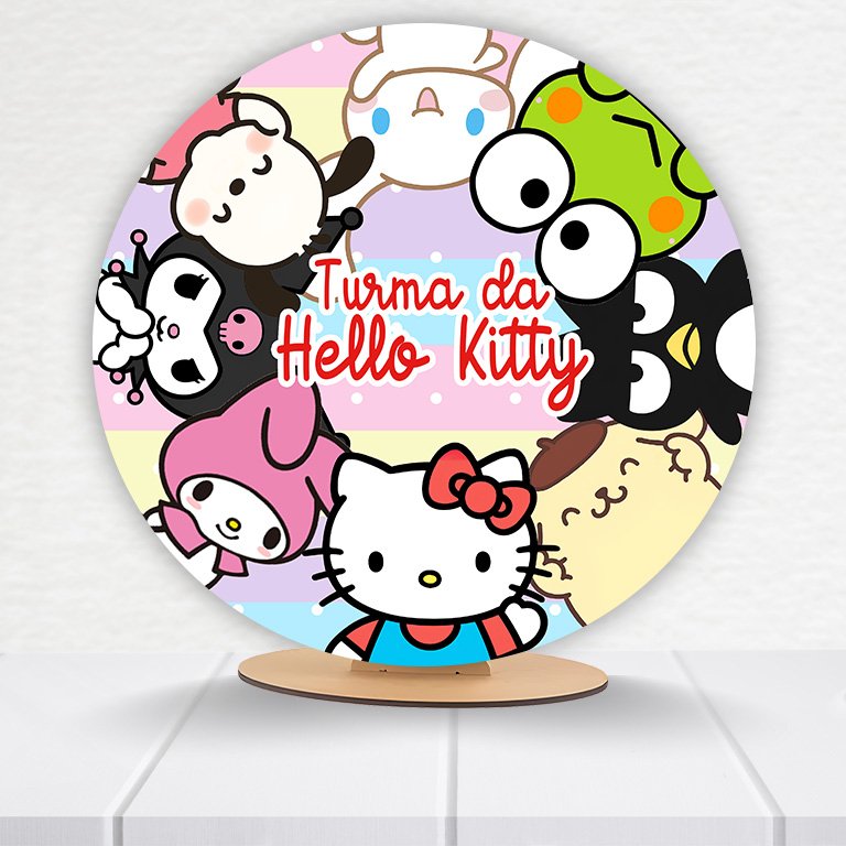 Painel Redondo Hello Kitty 50x50cm - Imagem 14