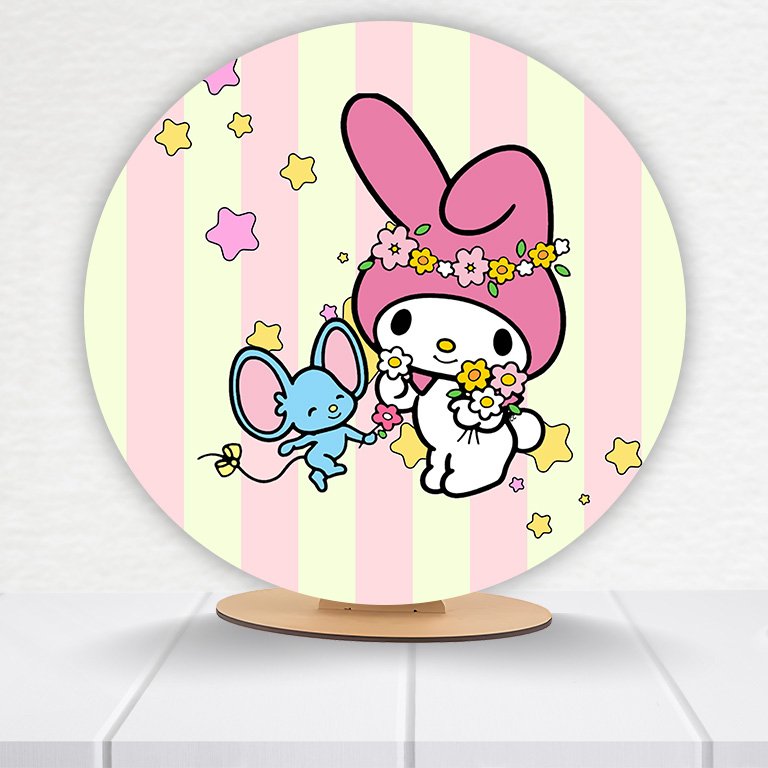 Painel Redondo Hello Kitty 50x50cm - Imagem 18