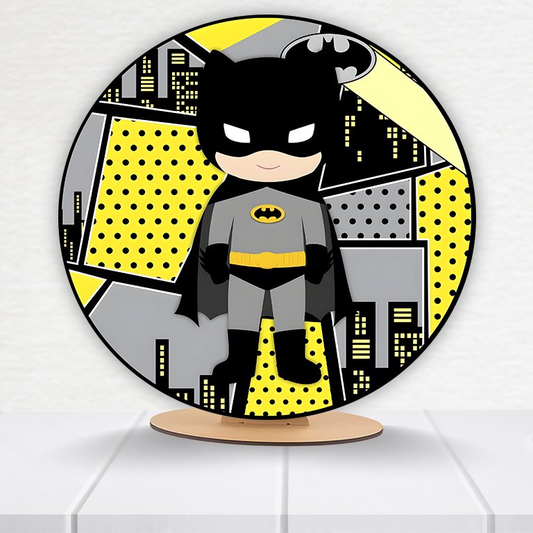 Painel Redondo Batman 50x50cm  PAINEL155