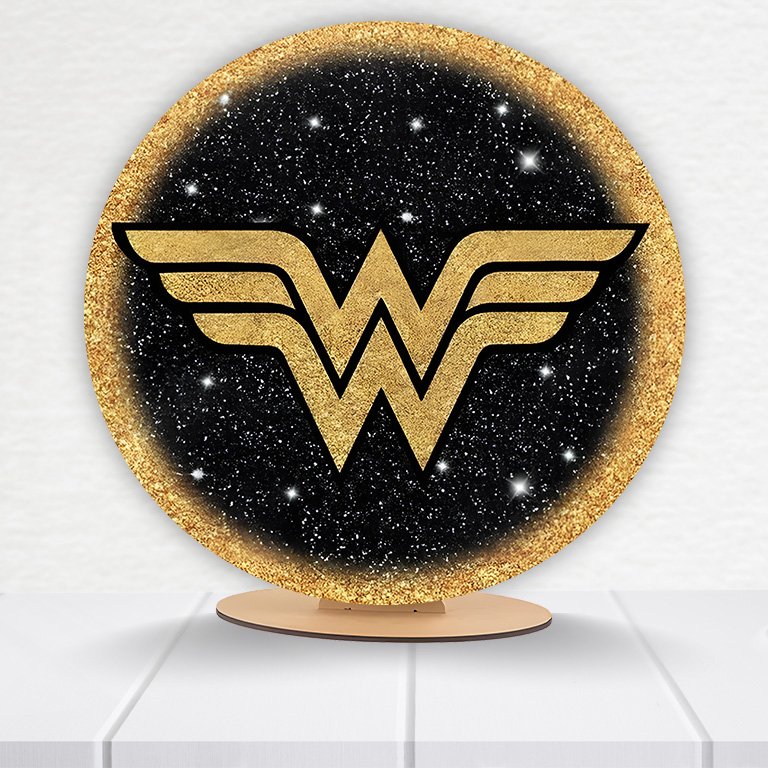 Painel Redondo Mulher Maravilha 50x50cm  PAINEL568 - Imagem 5