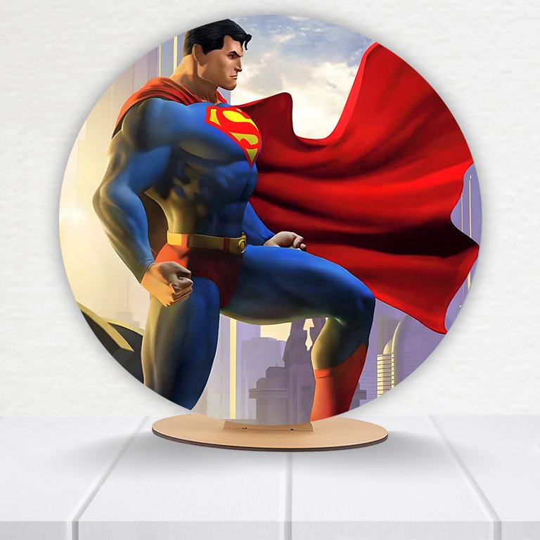 Painel Redondo Superman 50x50cm - Imagem 2